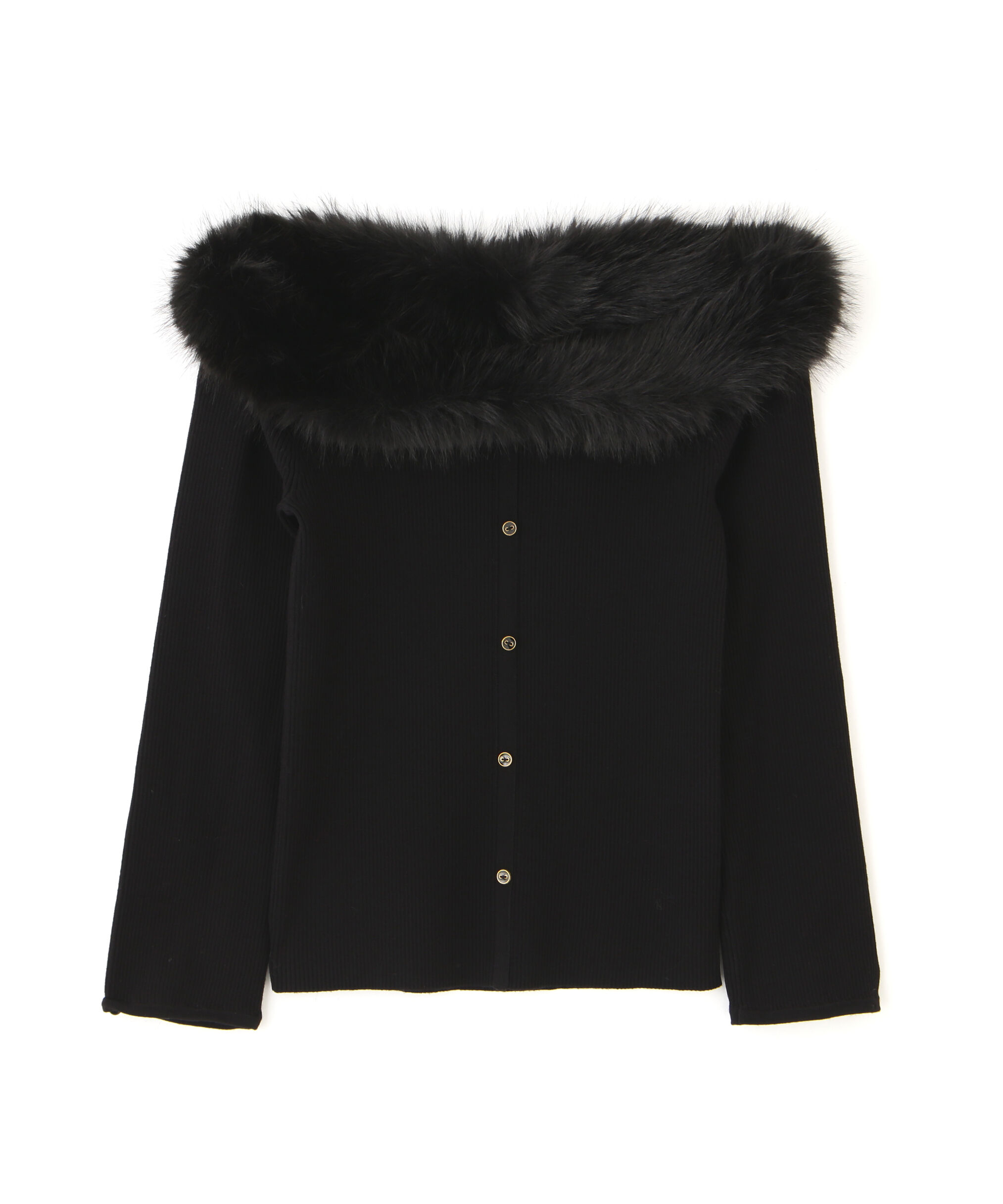  「フェイクファートリムニット」|ニット・セーター|