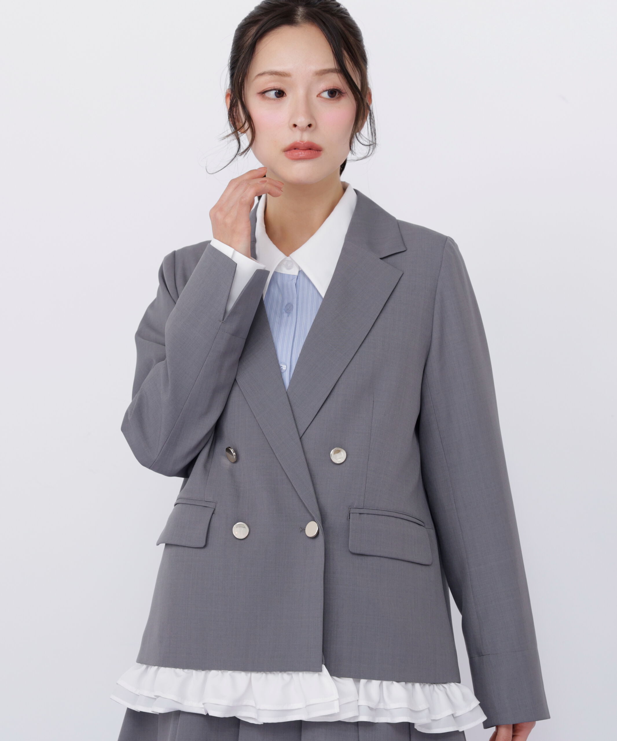  「セットアップ対応ドライタッチフリルヘムジャケット」|その他|