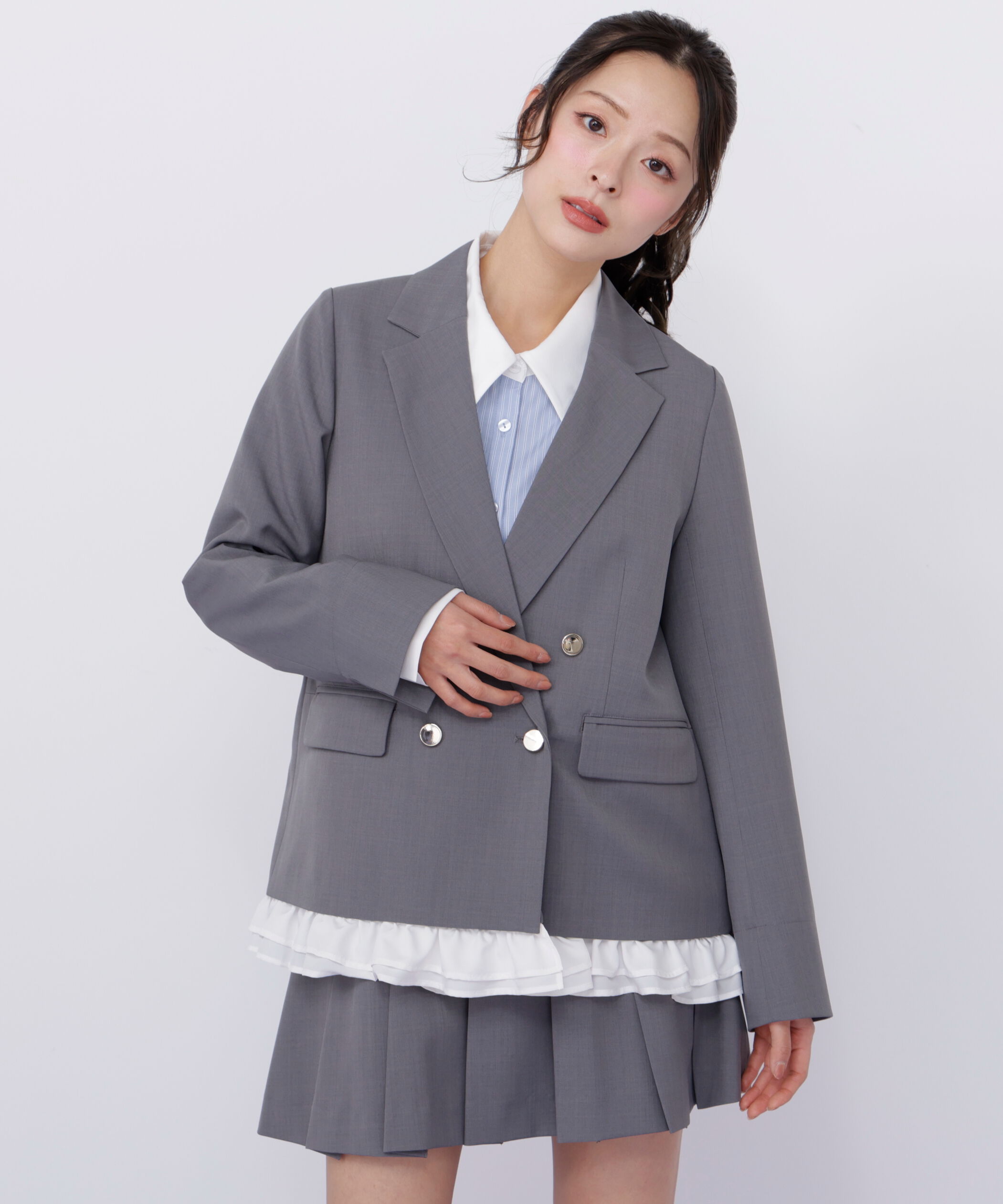  「セットアップ対応ドライタッチフリルヘムジャケット」|その他|