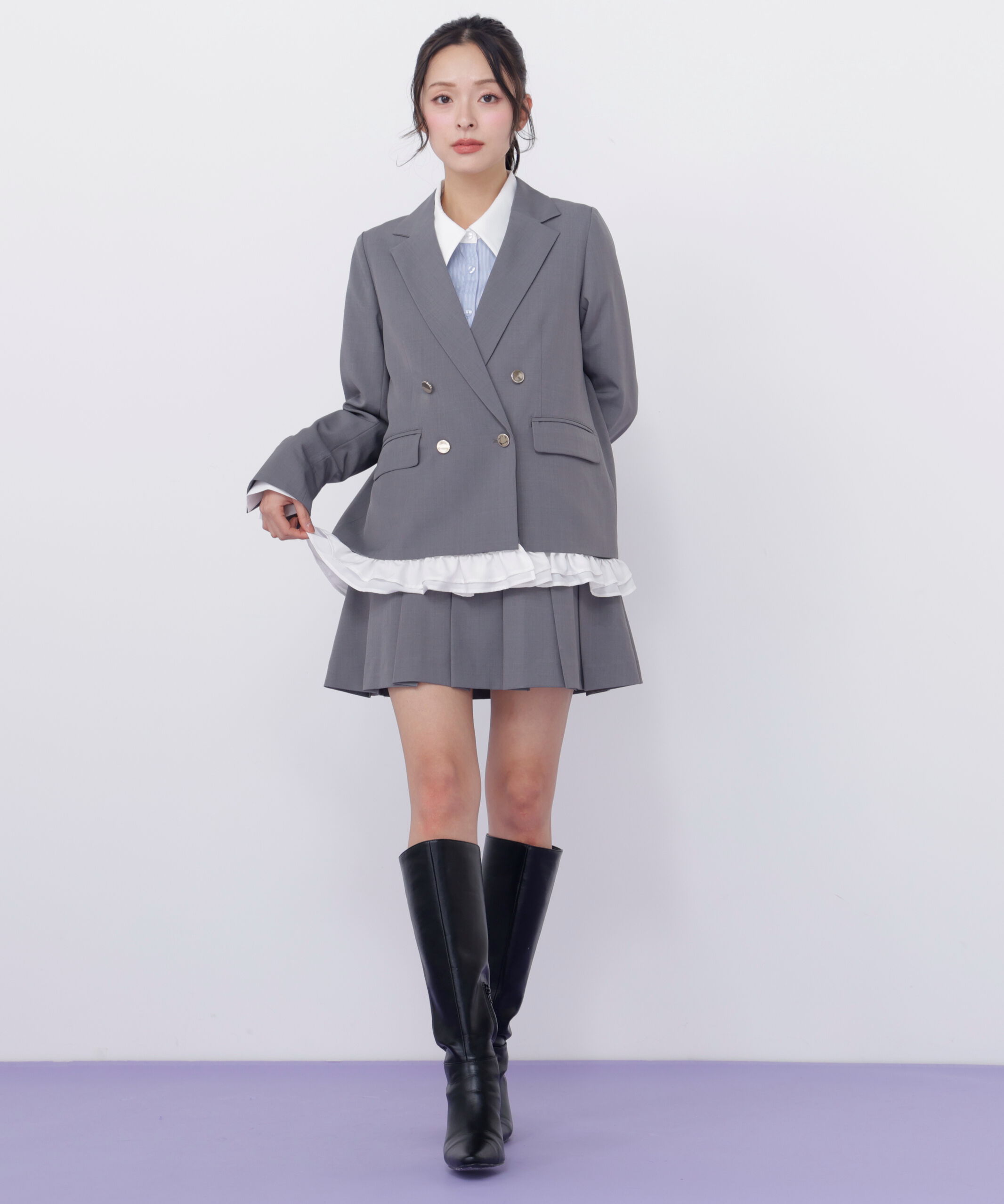  「セットアップ対応ドライタッチフリルヘムジャケット」|その他|