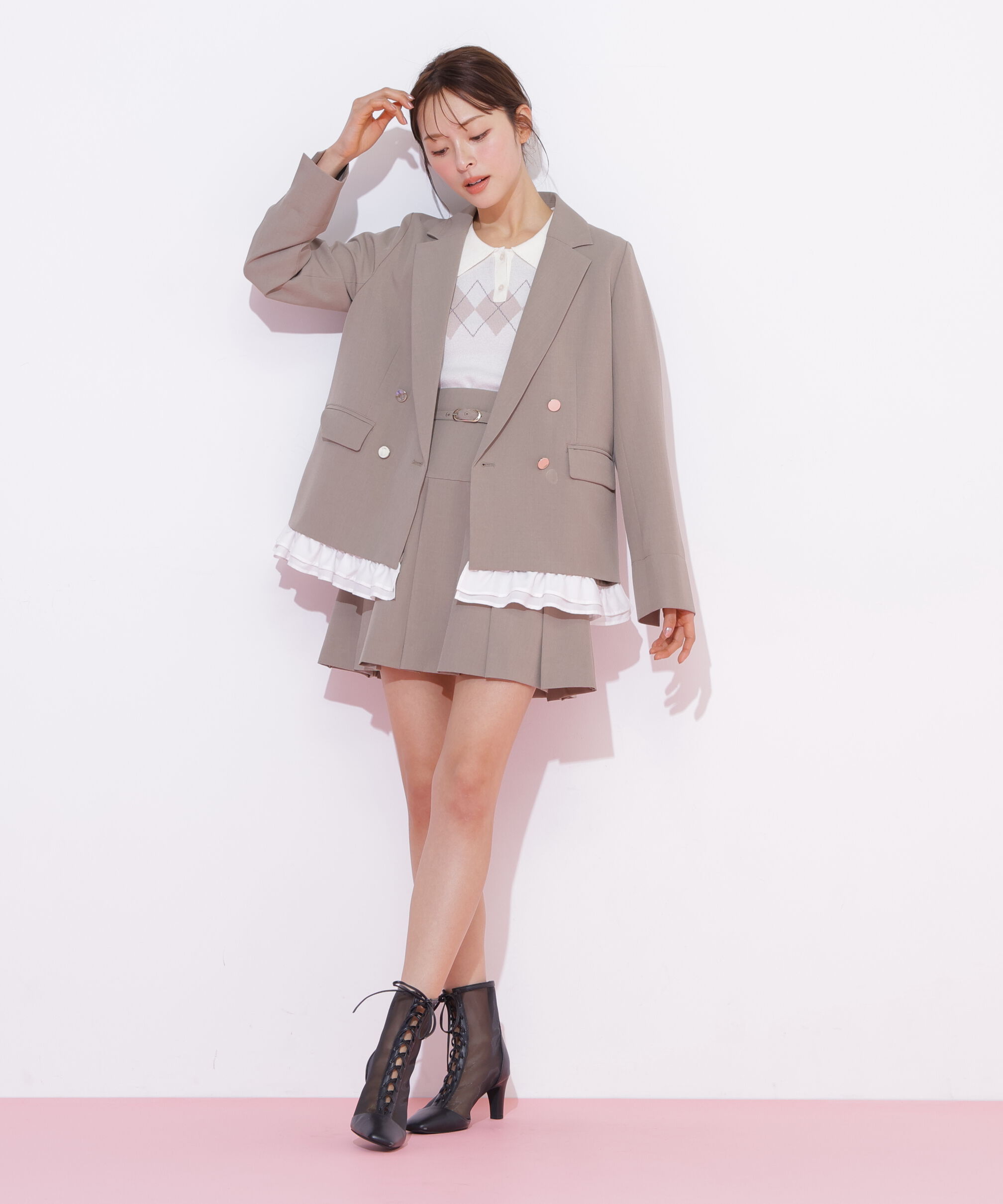  「セットアップ対応ドライタッチフリルヘムジャケット」|その他|