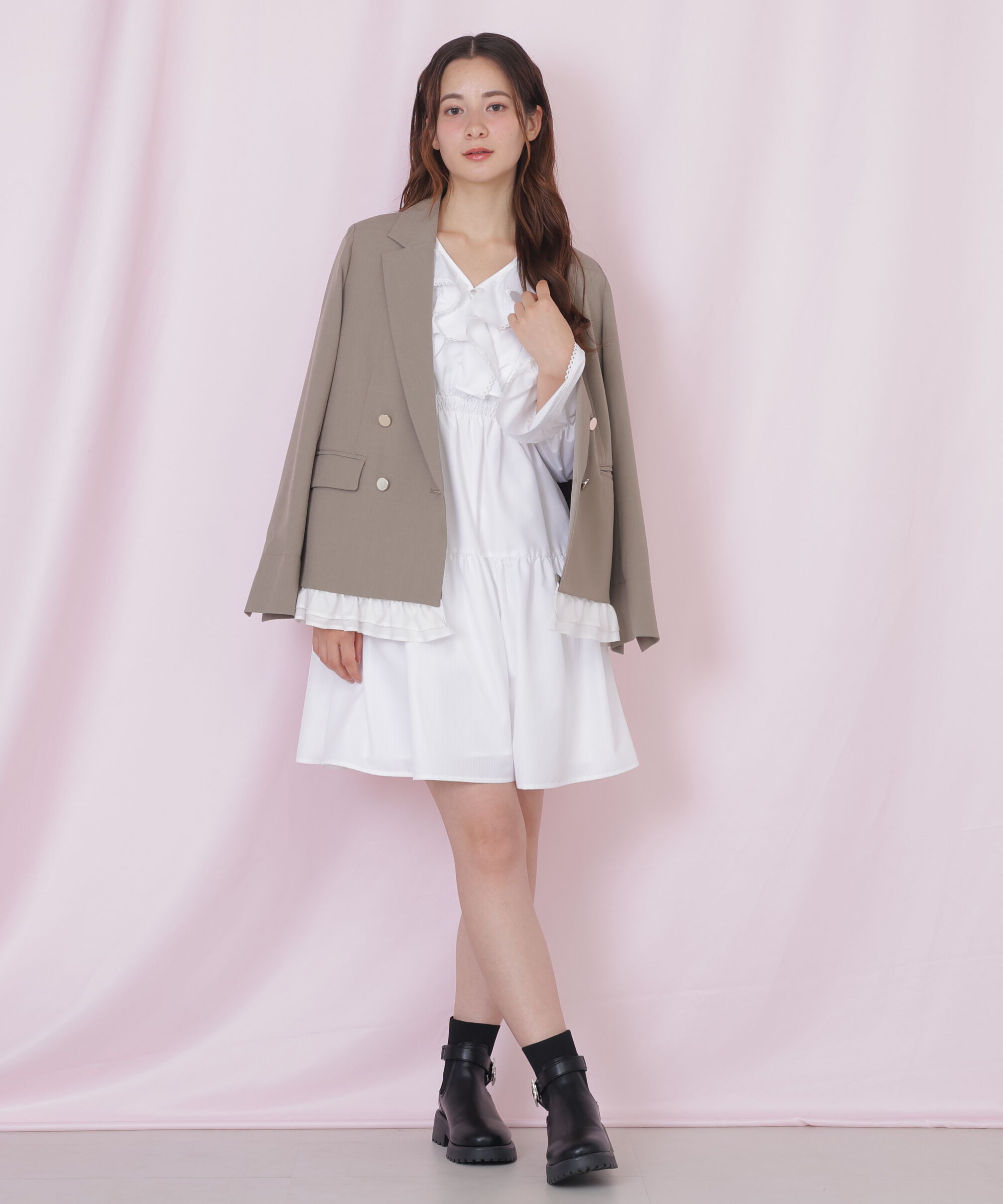  「セットアップ対応ドライタッチフリルヘムジャケット」|その他|