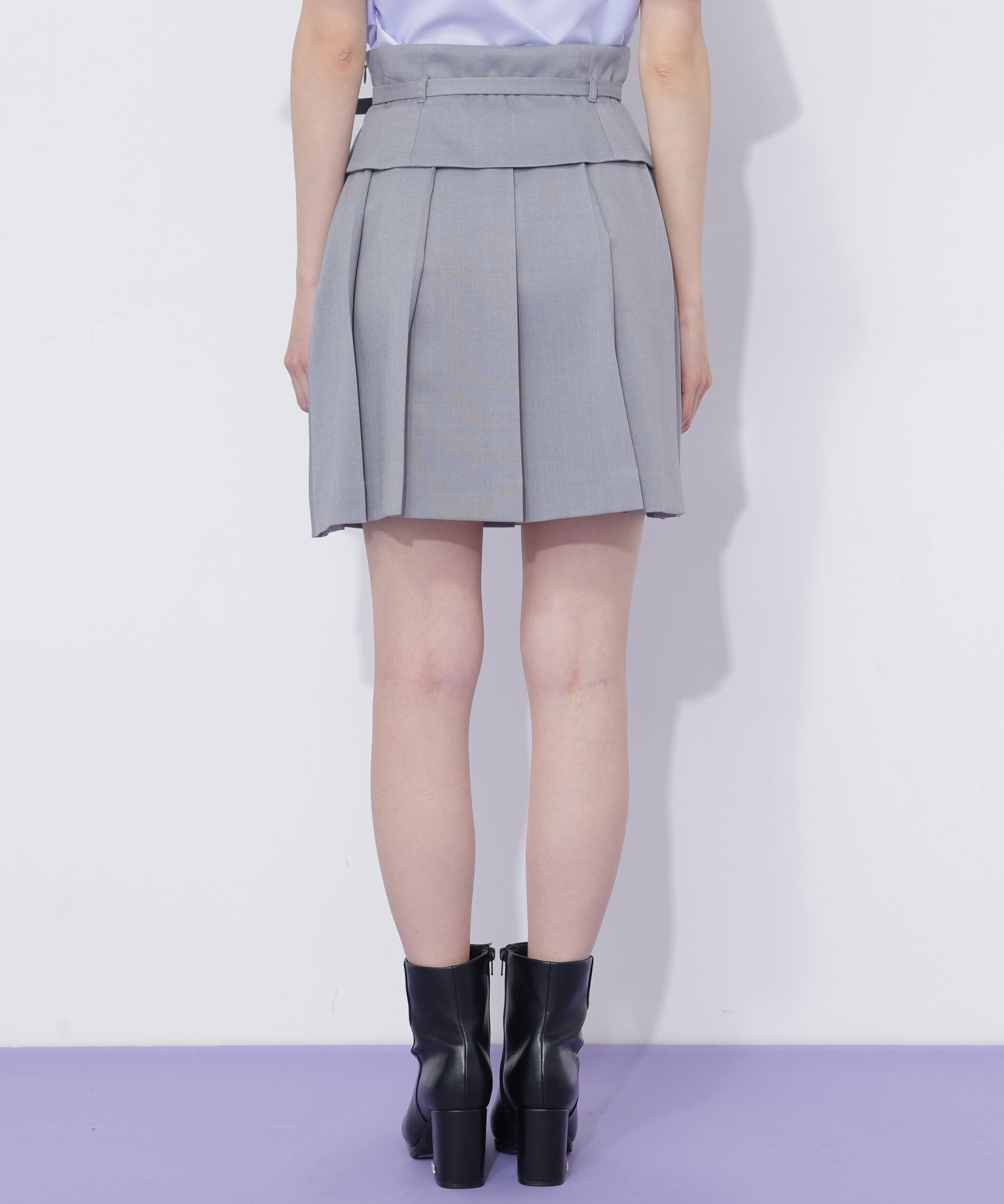  「ウエストマークプリーツミニスカート」|スカート|