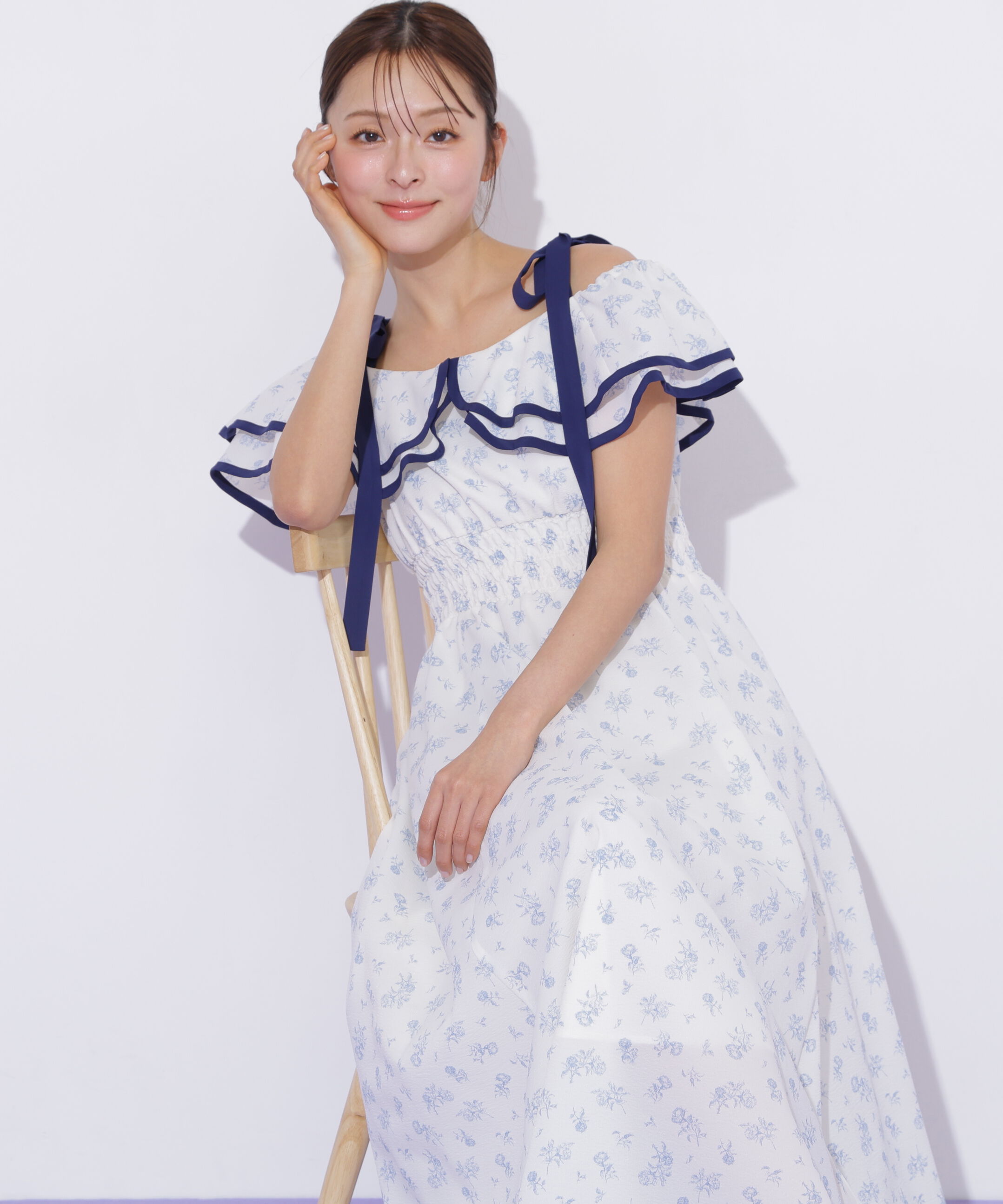  「パイピングフリルキャミワンピース」|ワンピース|ブルーフラワ 1