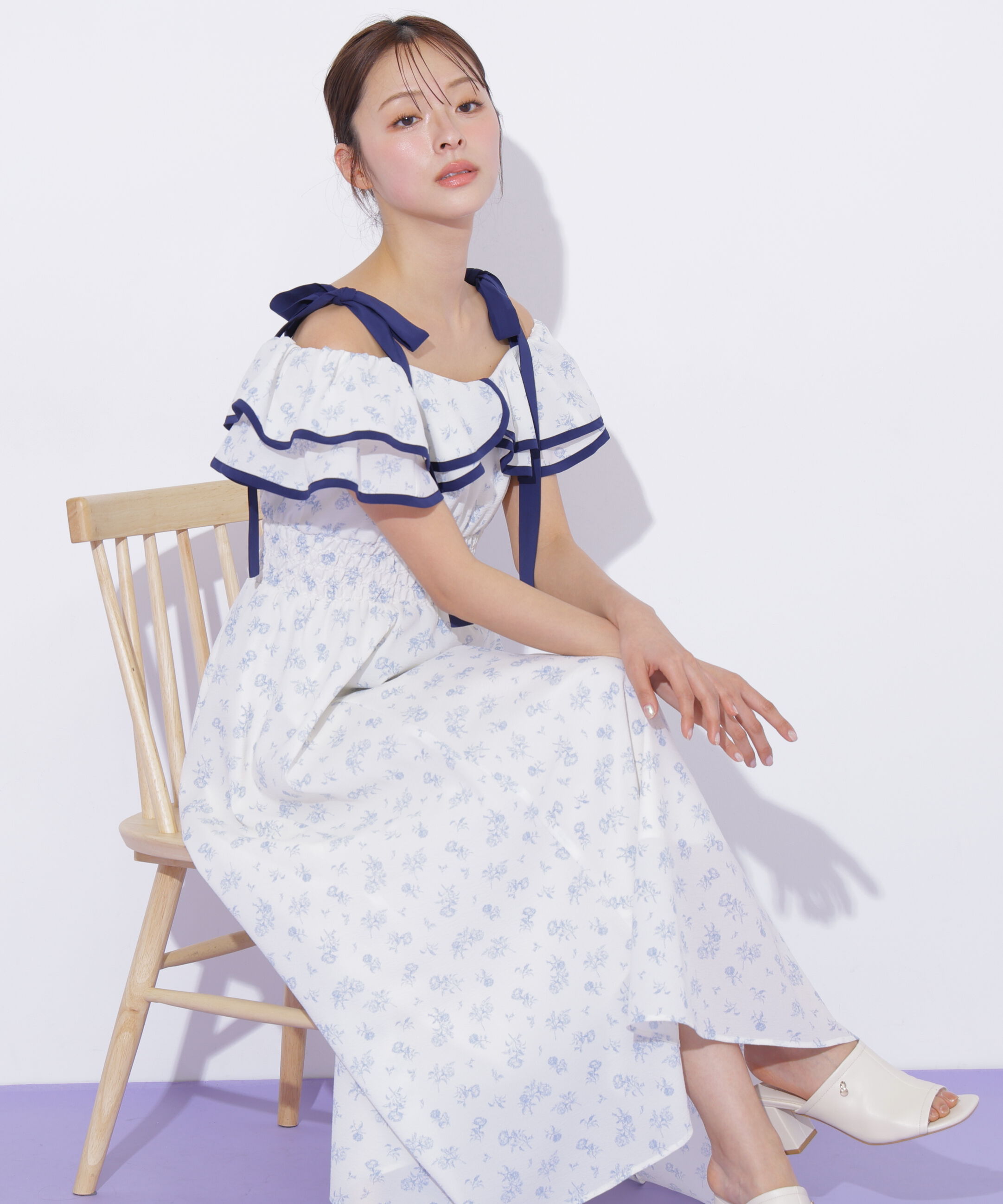  「パイピングフリルキャミワンピース」|ワンピース|