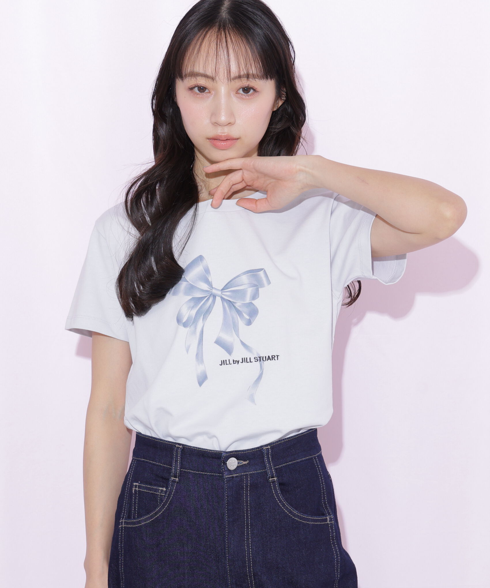 「フォトジェニックリボンTシャツ」|Tシャツ・カットソー|ブルー