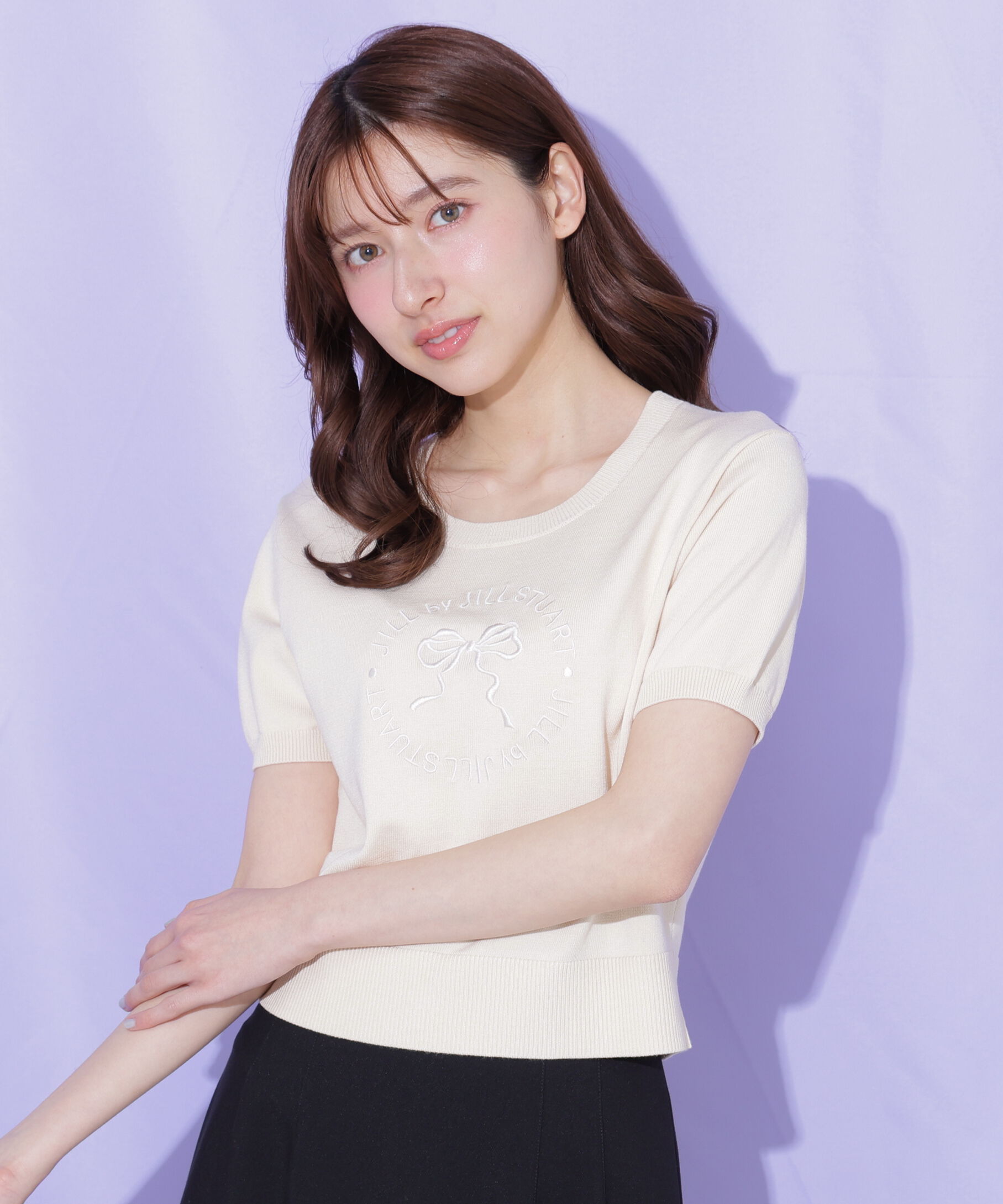  「サークルロゴニット」|ニット・セーター|ホワイト