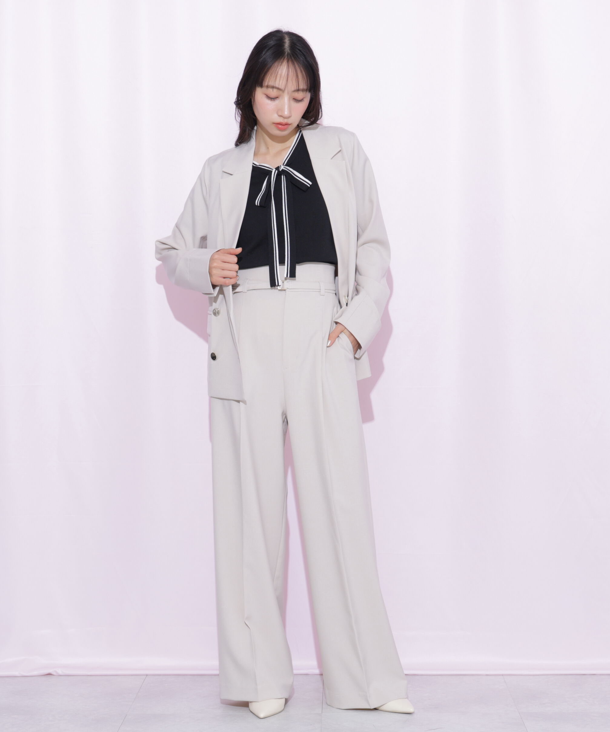  「フレアスリーブボウタイニット」|ニット・セーター|