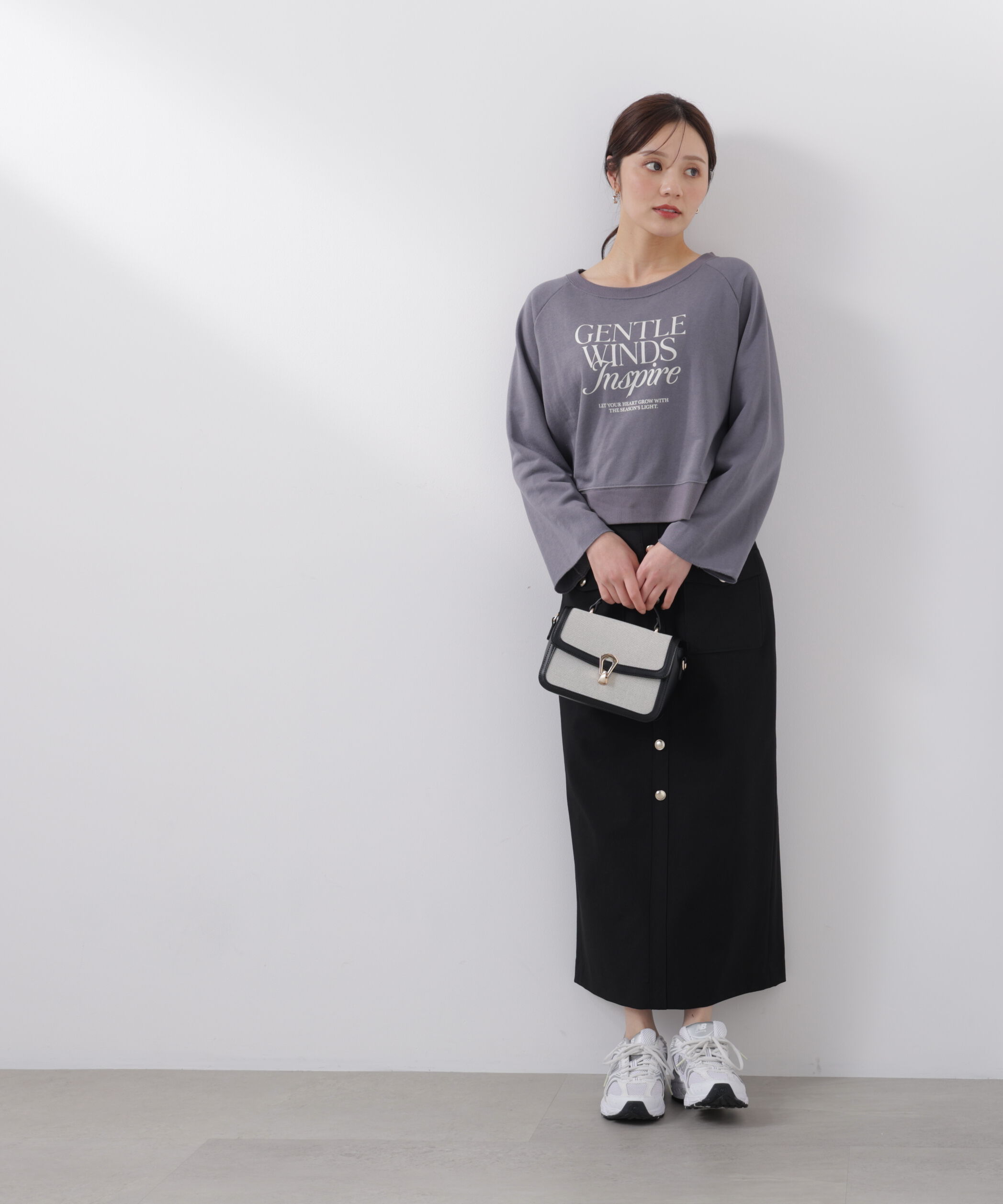 PROPORTION BODY DRESSING「フロント釦ナロースカート　26SS」|スカート|