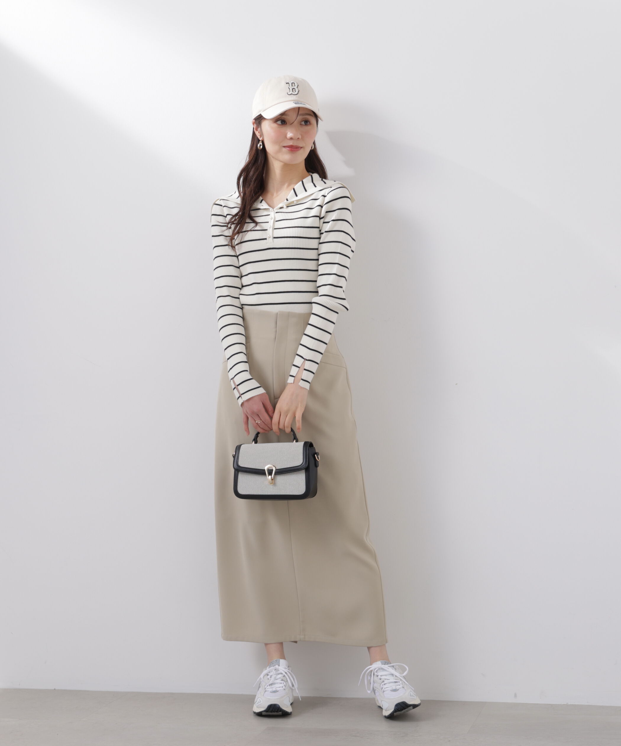 PROPORTION BODY DRESSING「〈a/mie〉ビッグカラーリブニット　　26SS」|カーディガン|