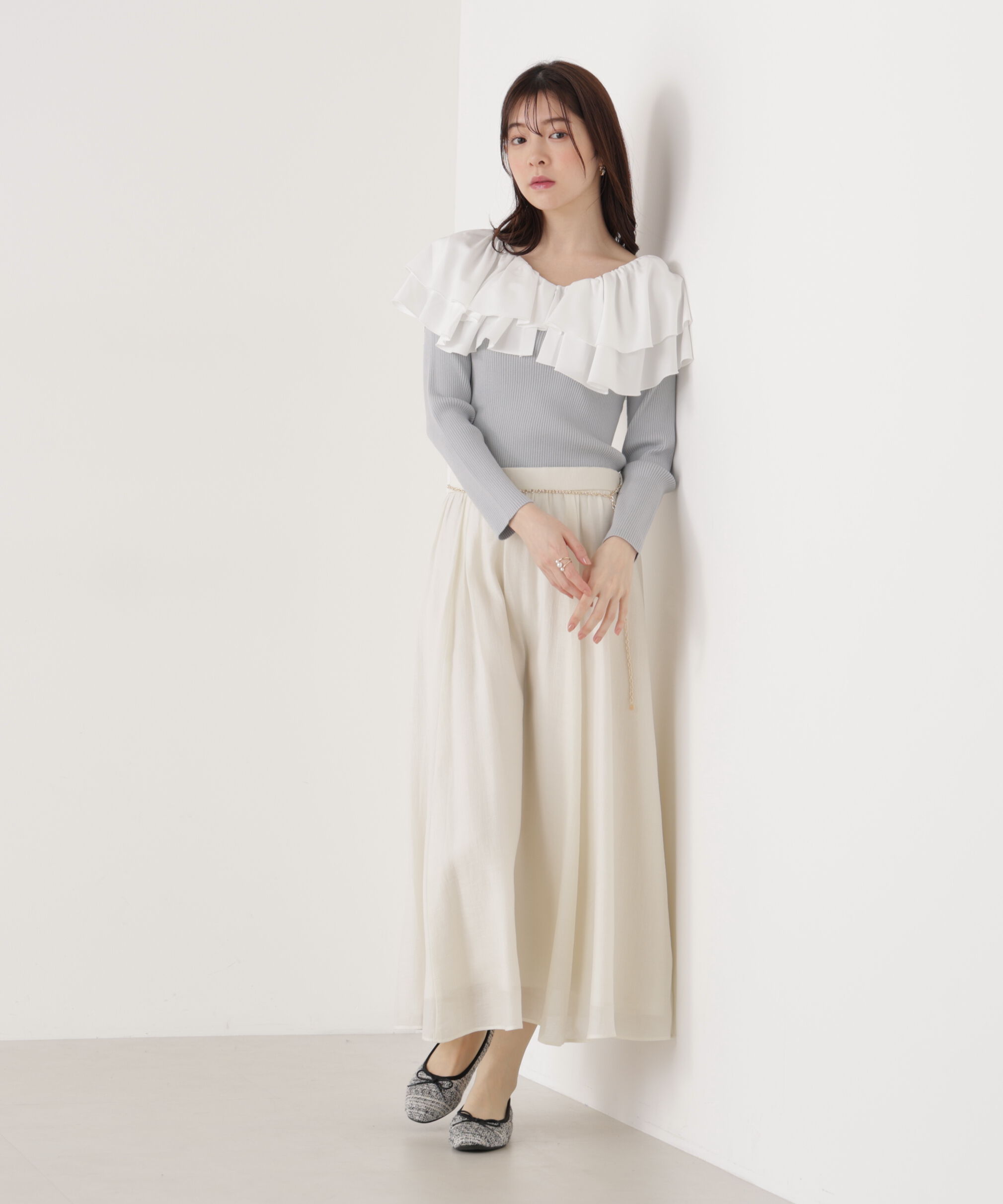 PROPORTION BODY DRESSING「チェーン付きギャザースカート　26SS」|スカート|