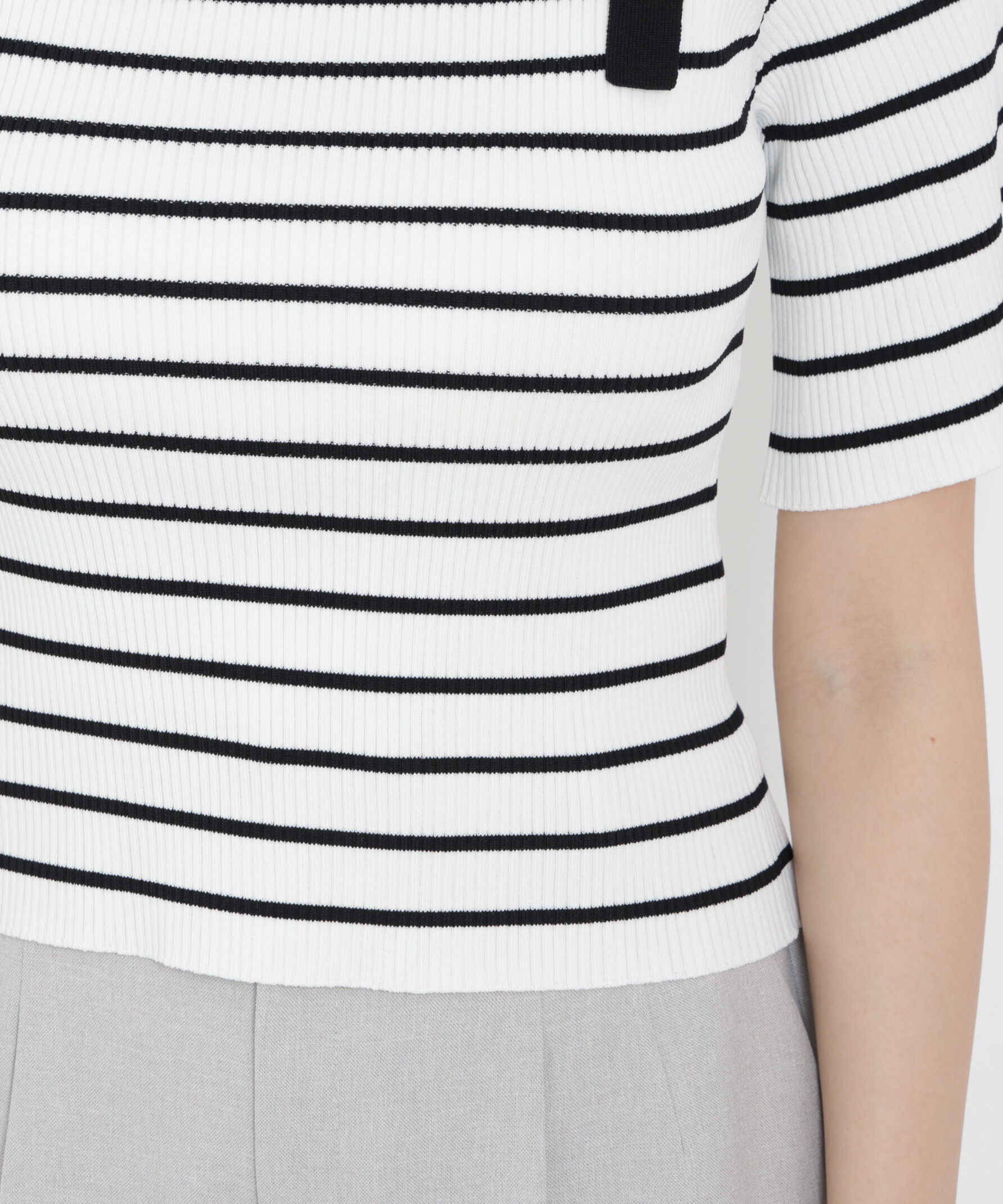 PROPORTION BODY DRESSING「＜ウォッシャブル/UV＞肩リボンオフショルニット　26SS」|ニット・セーター|