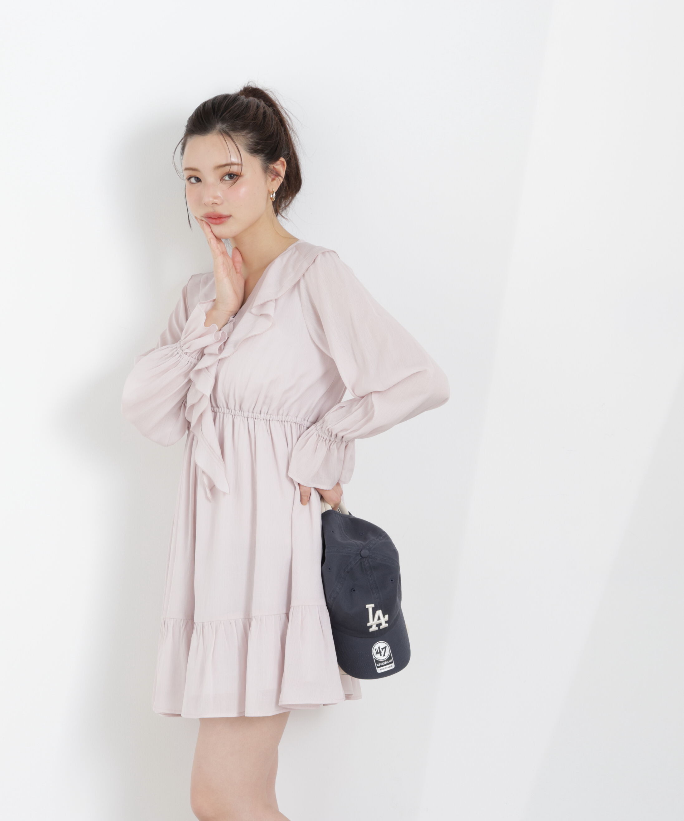 PROPORTION BODY DRESSING「《EDIT COLOGNE》ラッフルミニワンピース　26SS」|ワンピース|