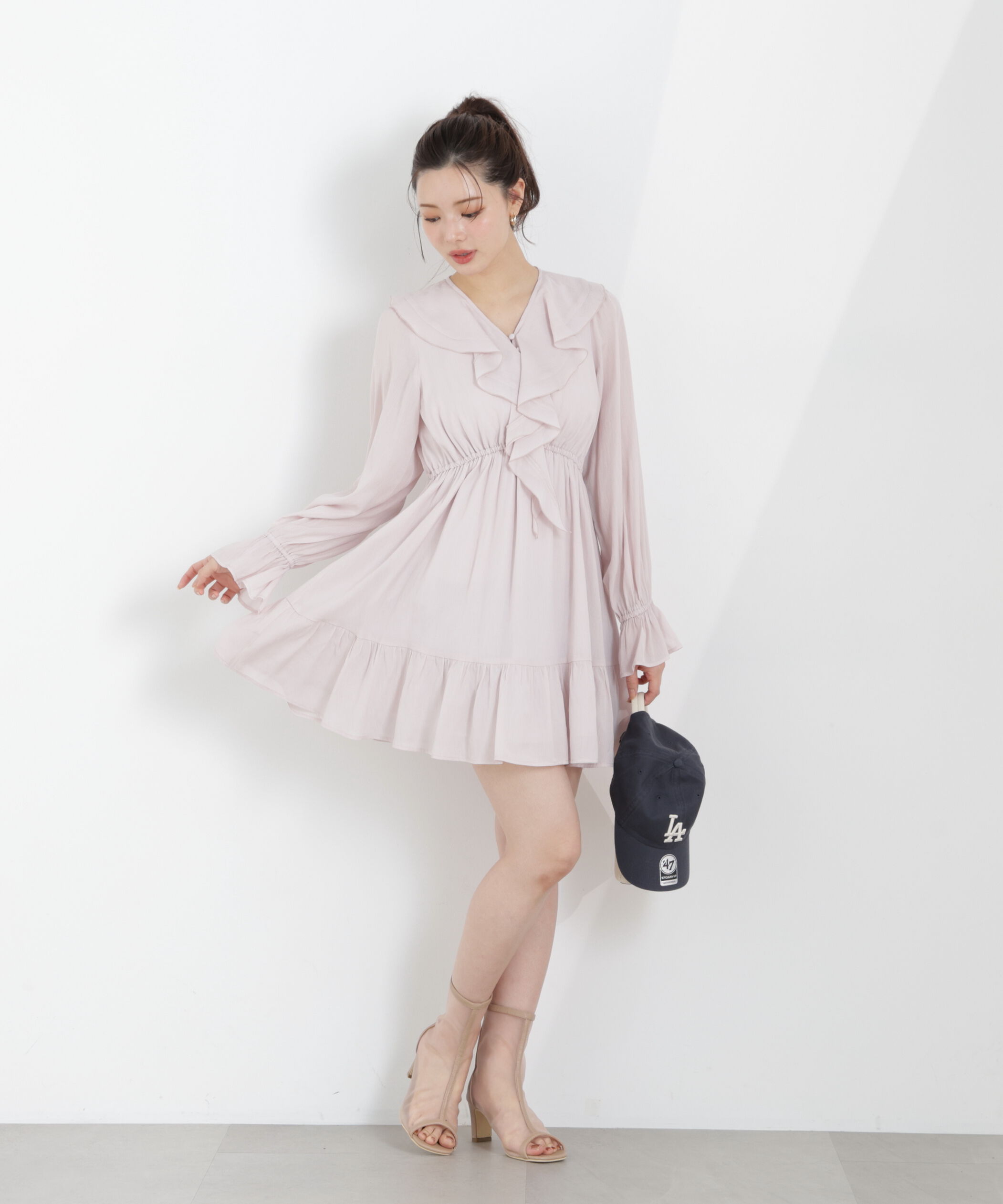 PROPORTION BODY DRESSING「《EDIT COLOGNE》ラッフルミニワンピース　26SS」|ワンピース|