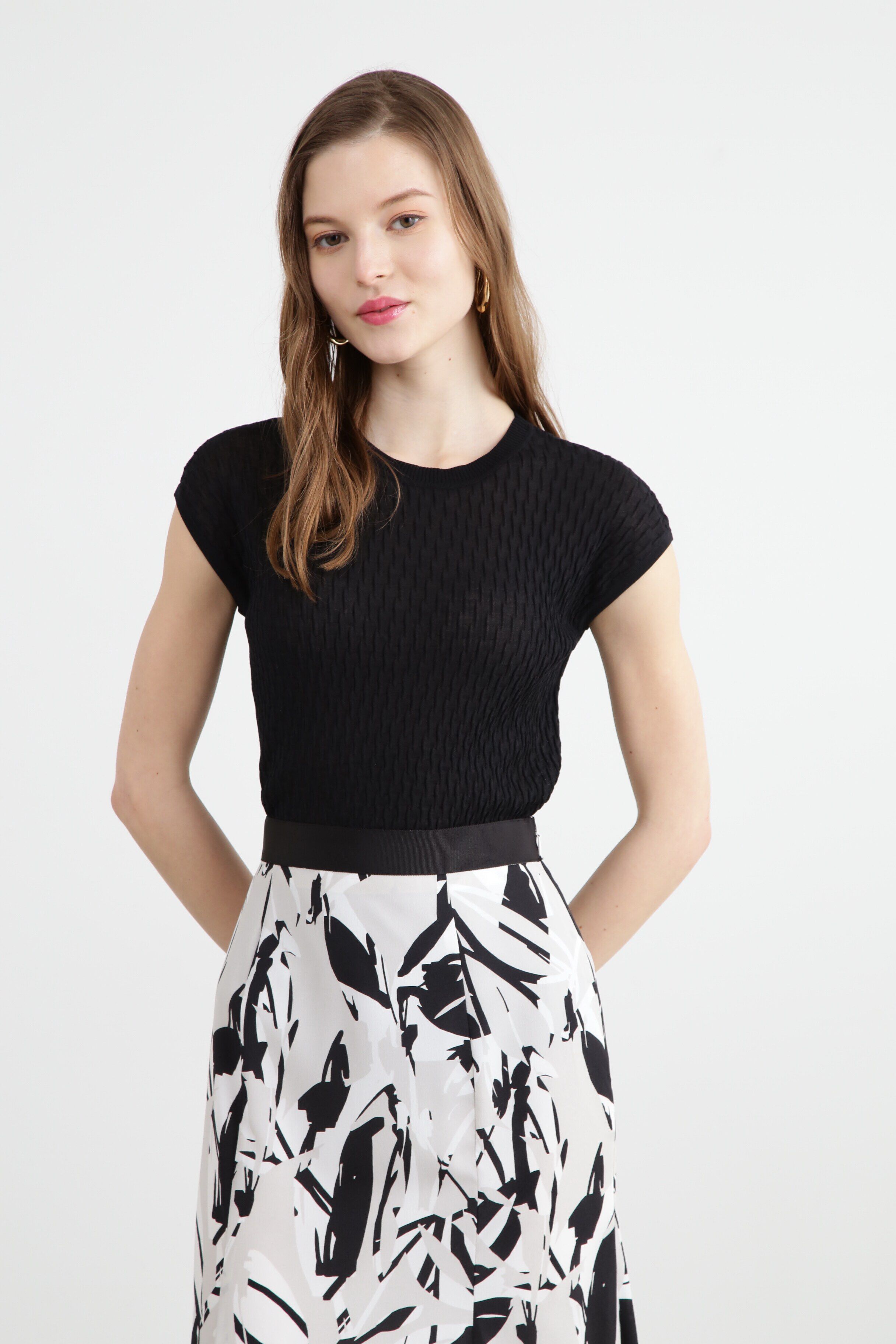  「◆シアーニット」|ニット・セーター|ブラック