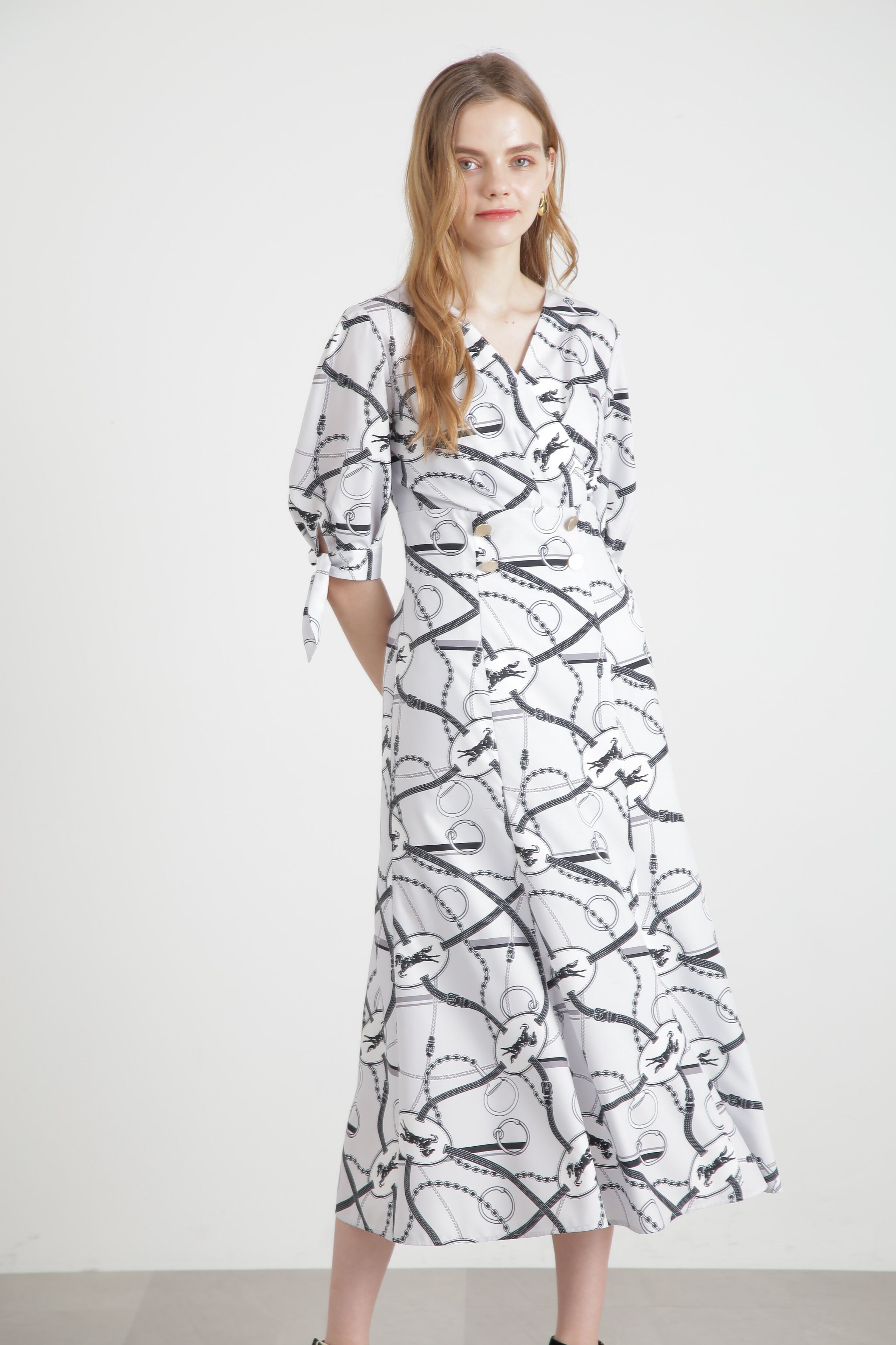  「◆ホースプレートプリントマーメイドワンピース」|ワンピース|