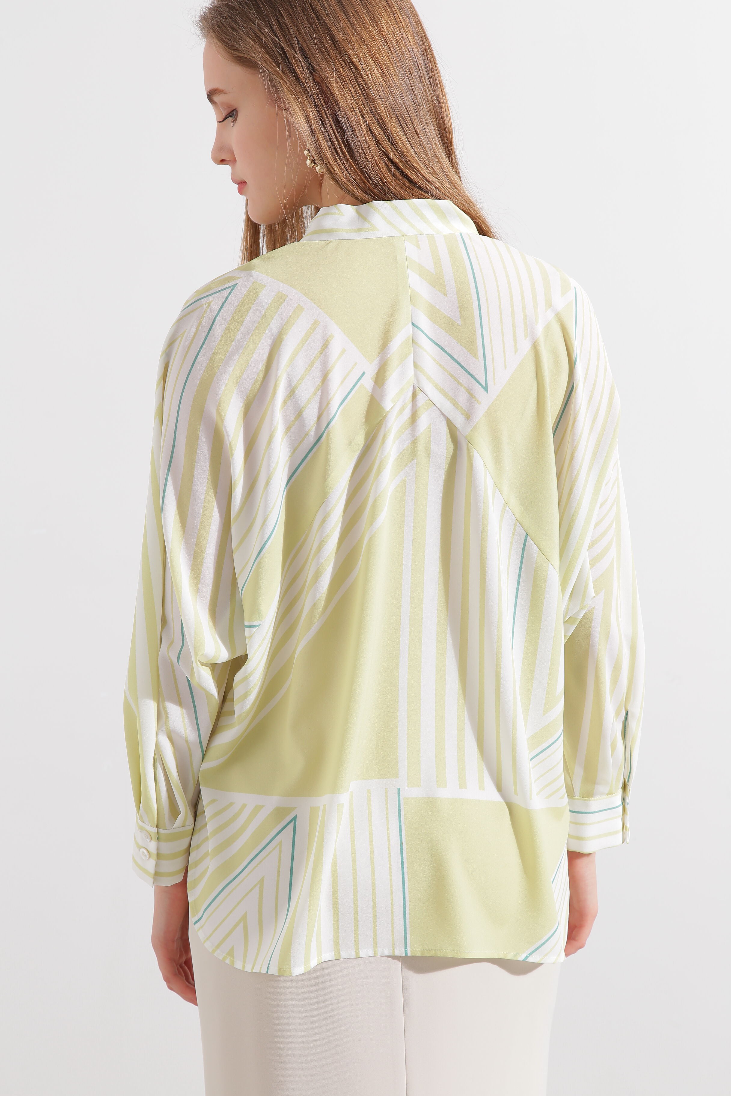  「◆トライアングルボーダープリントブラウス」|シャツ・ブラウス|