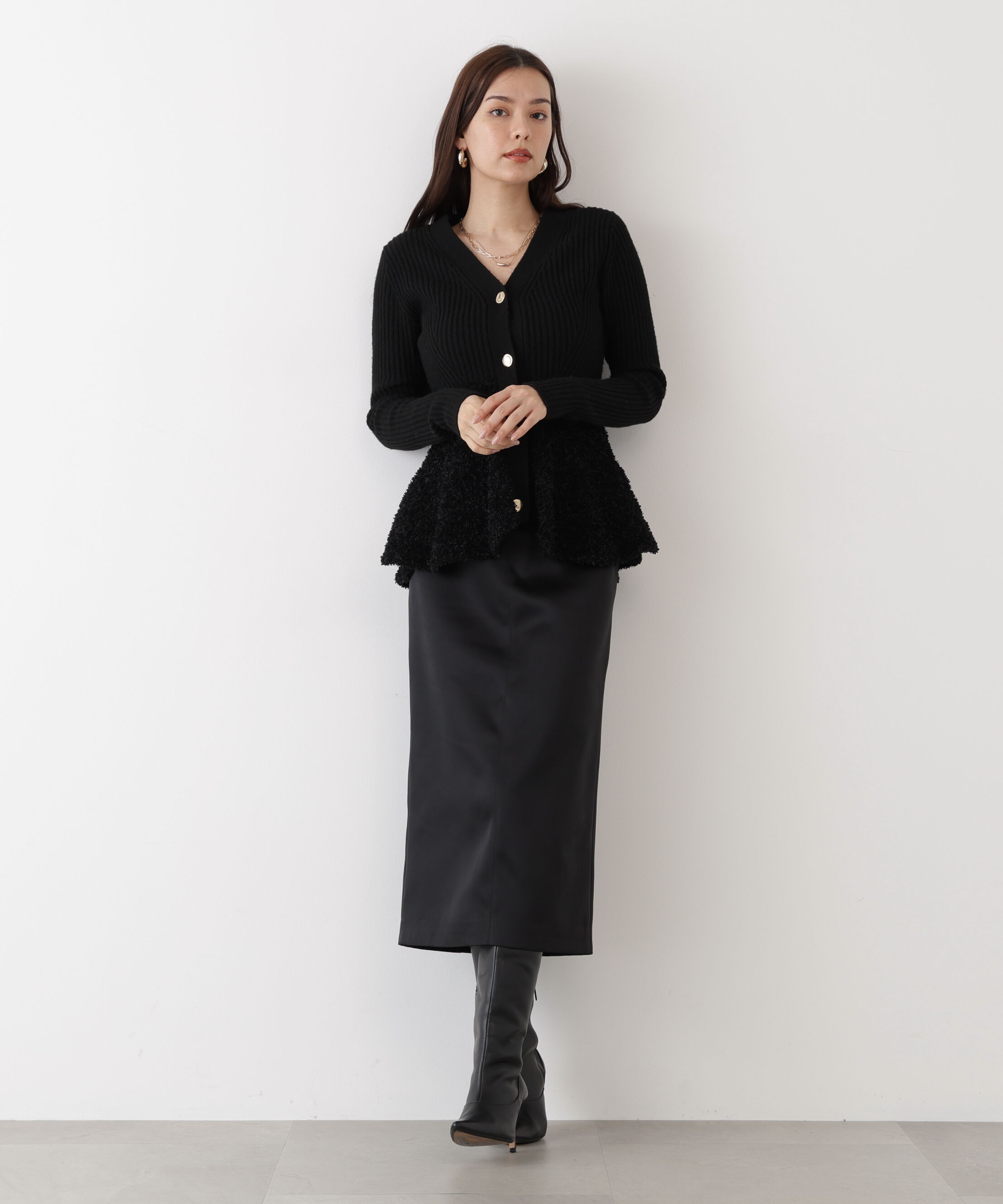  「◆ジップアクセントミディスカート」|スカート|