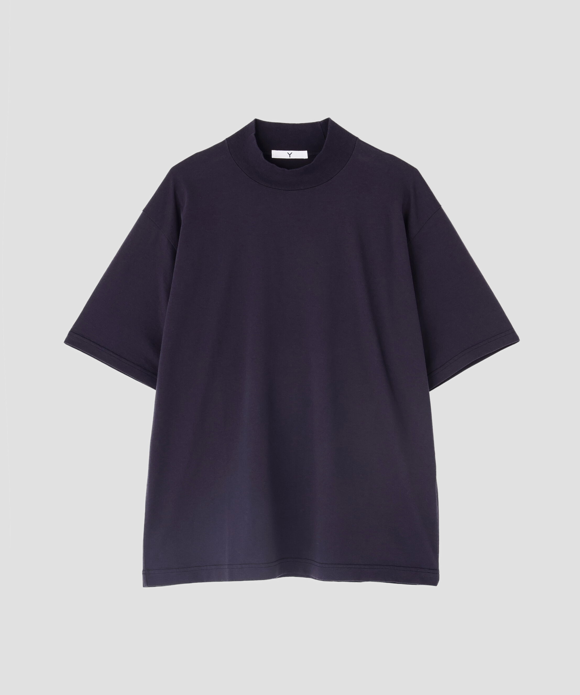YLEVE 「Ｙ / ORGANIC COTTON JERSEY MOCK NECK SHORT SLEEVE T-SHIRT」|Tシャツ・カットソー|ネイビー