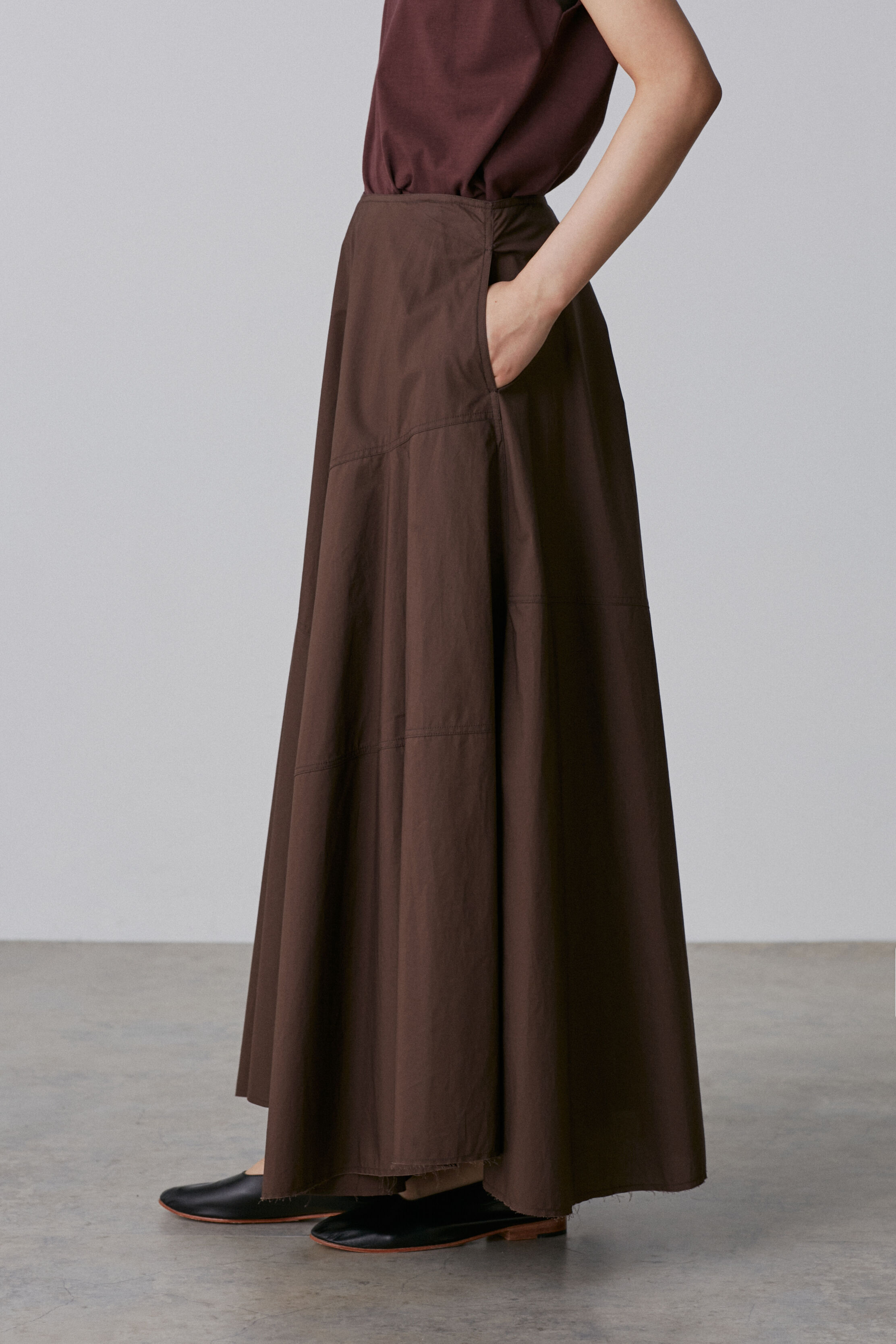 YLEVE 「YLEVE / SUVIN COTTON TYPEWRITER SKIRT」|スカート|