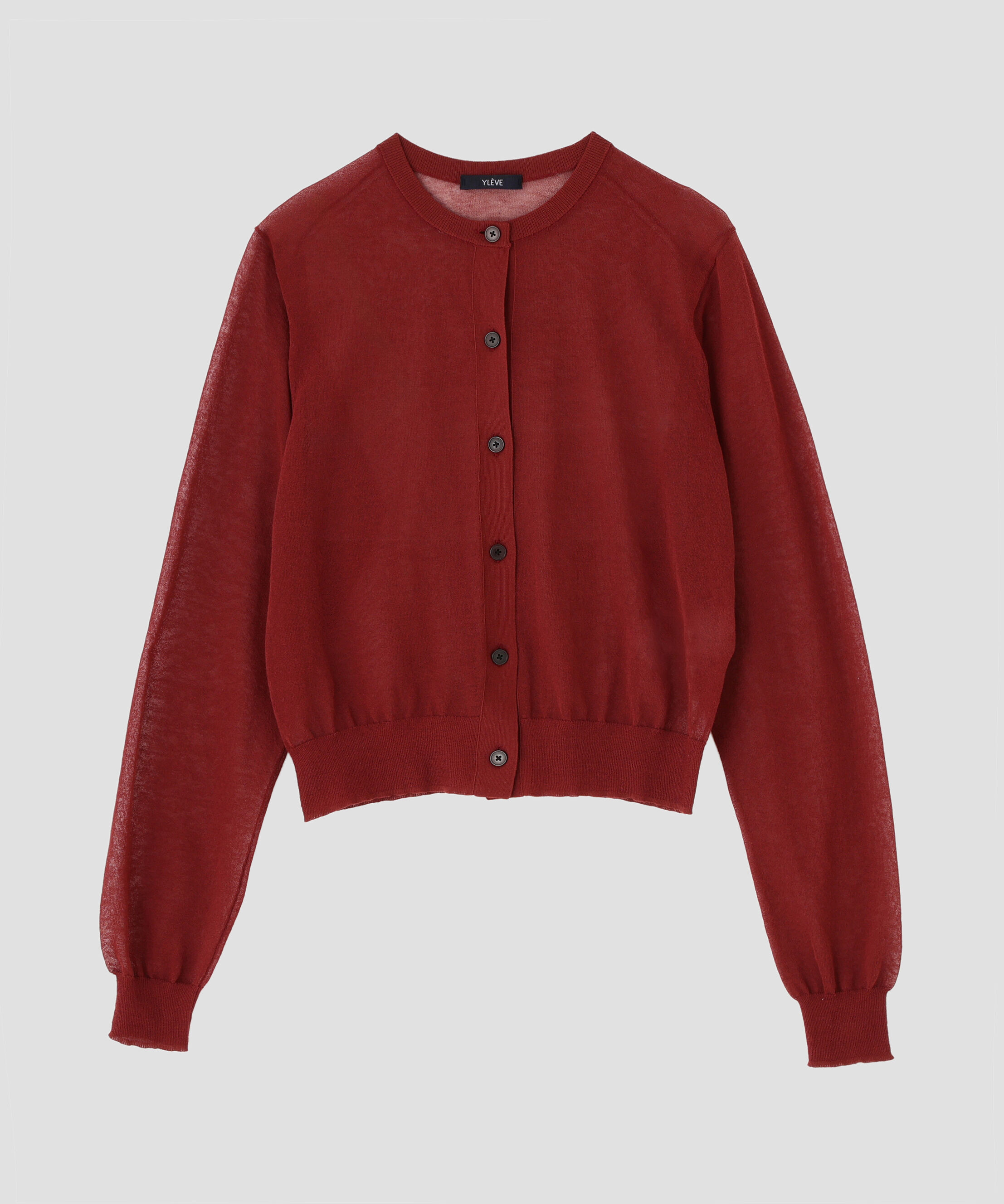 YLEVE 「YLEVE / SHEER RIB KNIT CARDIGAN」|ニット・セーター|