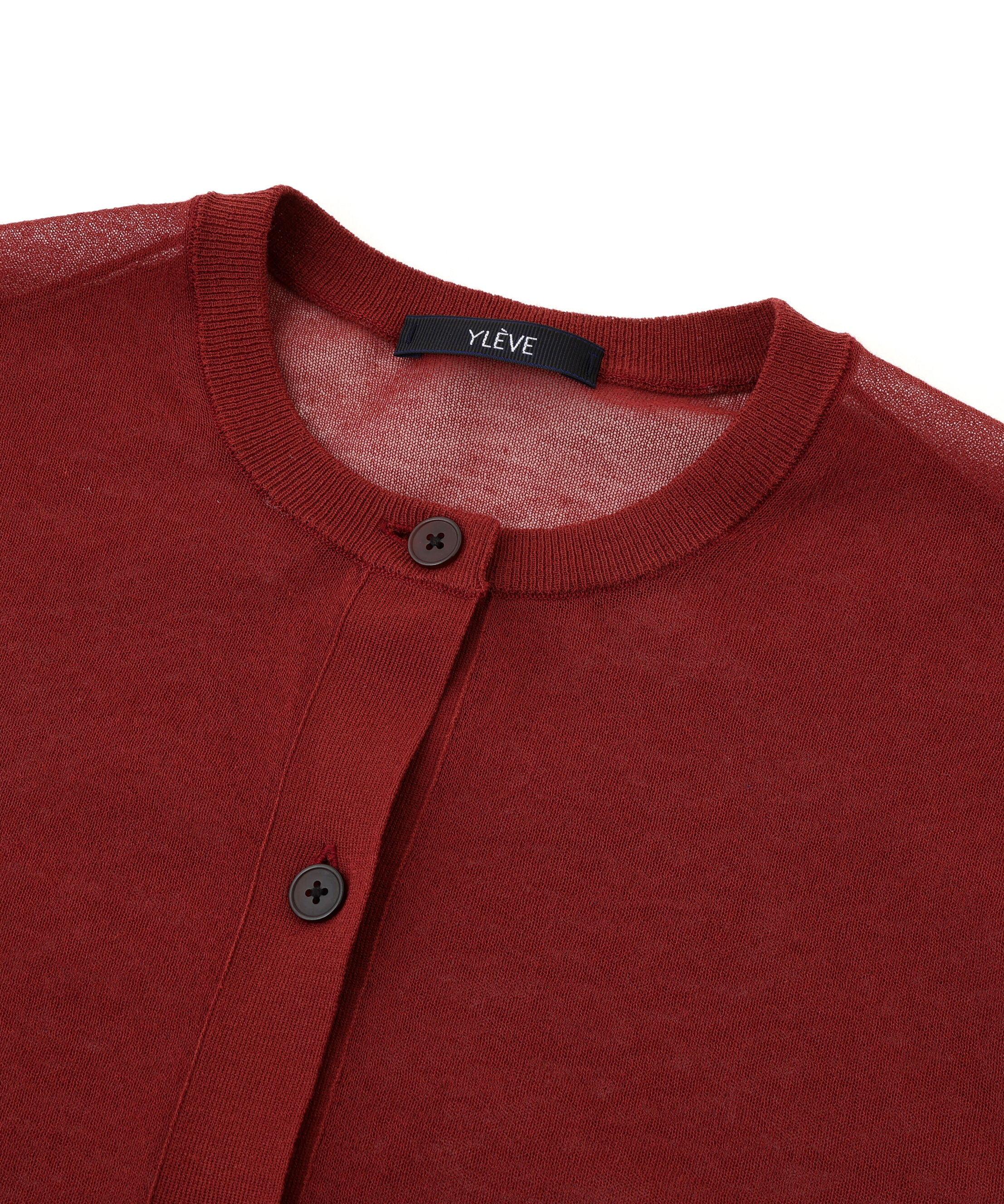 YLEVE 「YLEVE / SHEER RIB KNIT CARDIGAN」|ニット・セーター|