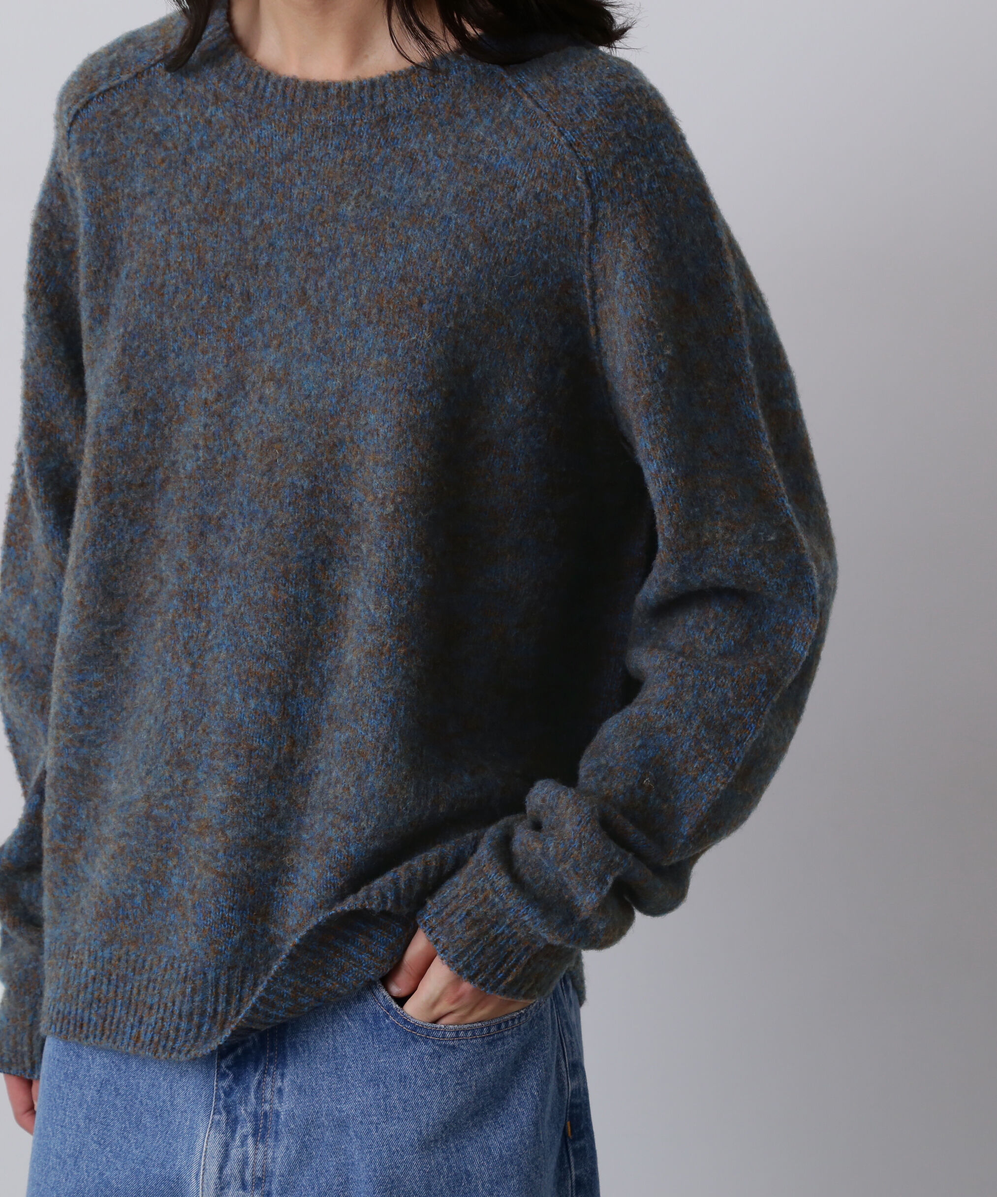 YLEVE 「YLEVE / ITARIAN MERINO WOOL MELANGE KNIT PULL OVER」|ニット・セーター|
