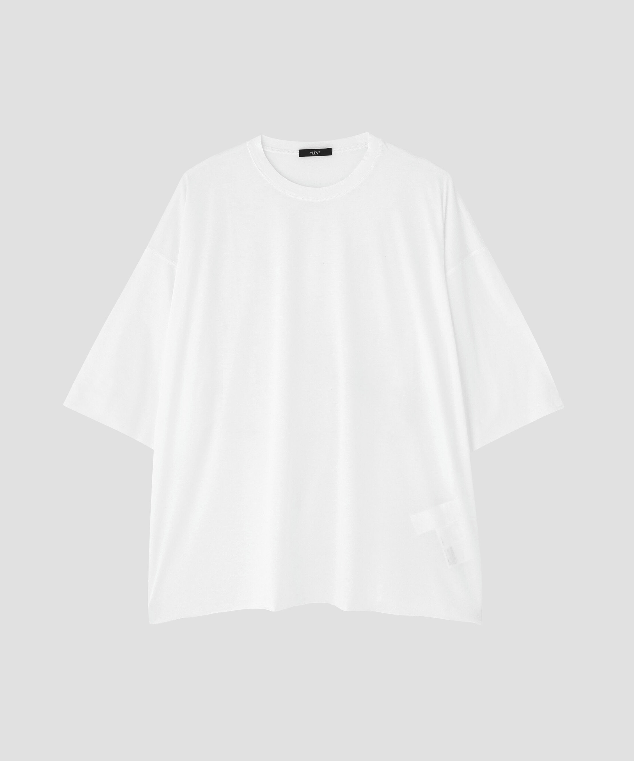 YLEVE 「ＣＯＴＴＯＮ　ＳＨＥＥＲ　ＪＥＲＳＥＹ　ＳＨＯＲＴ　ＳＬＥＥ」|Tシャツ・カットソー|ホワイト