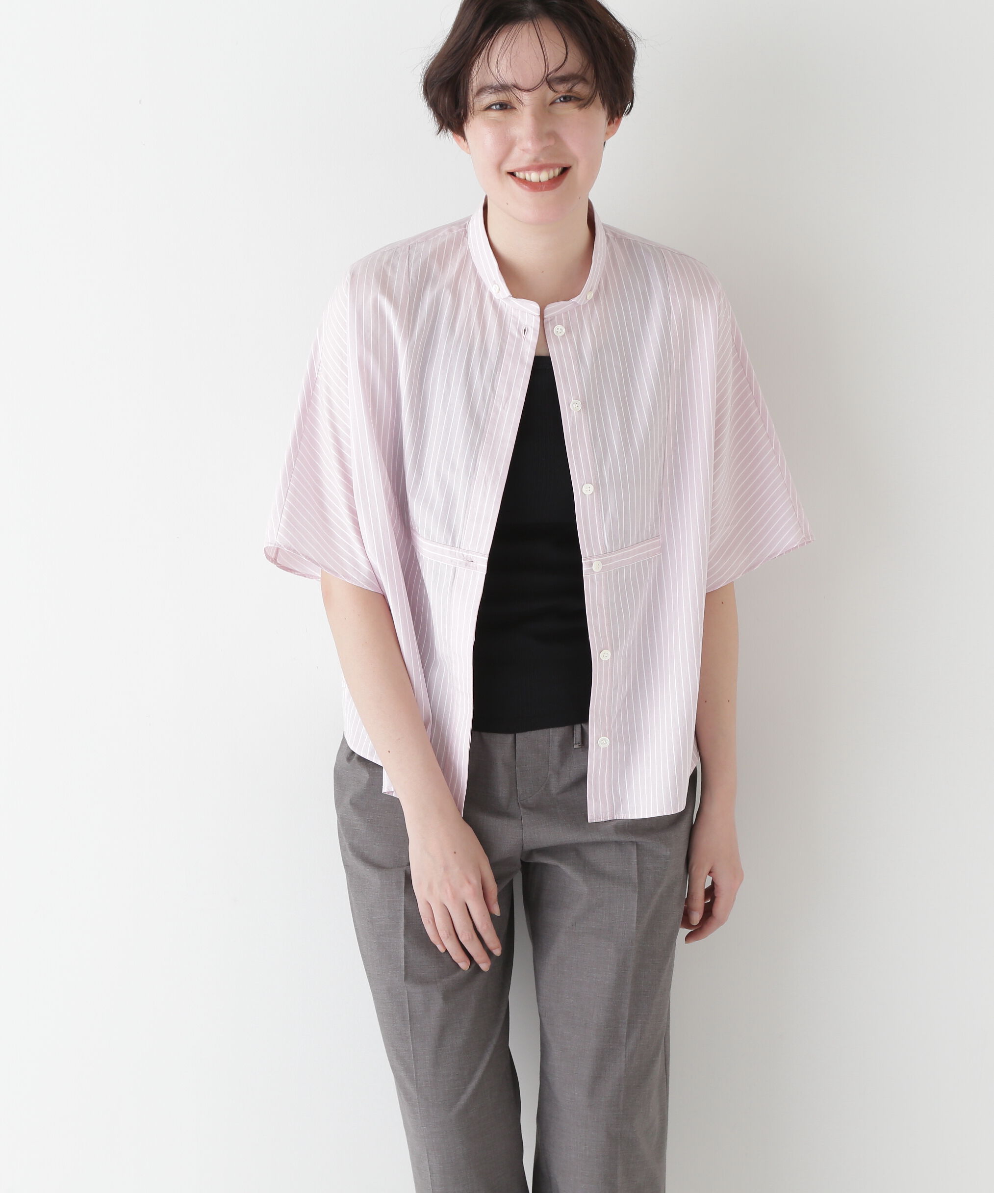  「◆ストライプローンカレンダードルマンボザムシャツ」|シャツ・ブラウス|ピンクストラ 3