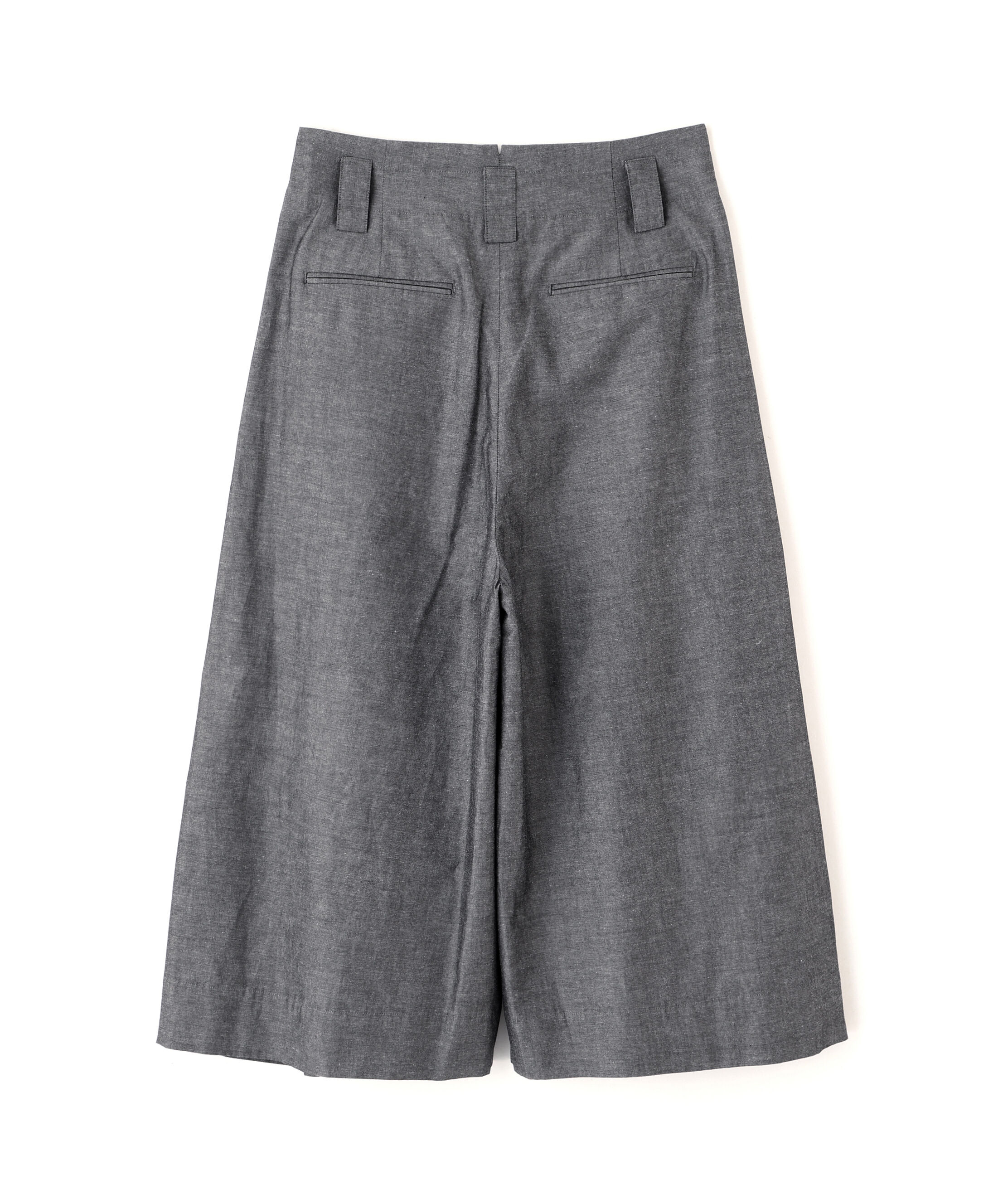  「COTTON RAMIE CHAMBRAY TROUSERS」|キュロット|