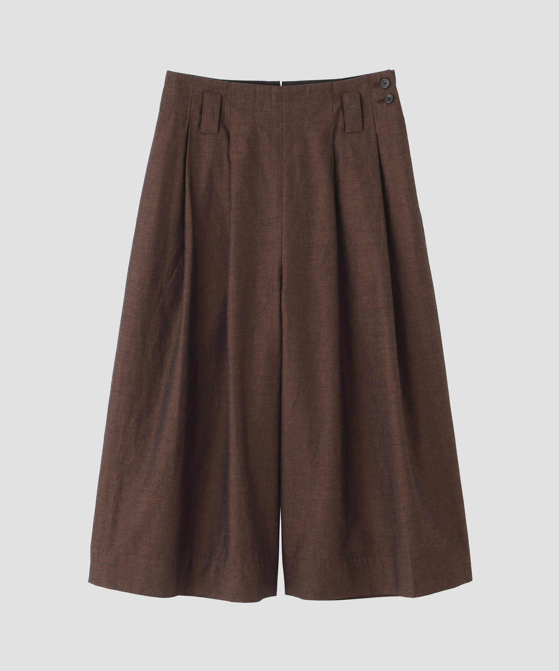  「COTTON RAMIE CHAMBRAY TROUSERS」|キュロット|