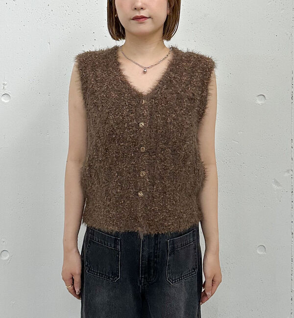 archives「ＭＩＸヤーンケーブルニットベスト」|ニット・セーター|
