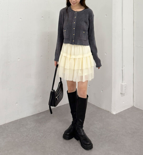 archives「モールケーブル金ボタンニットカーディガン」|カーディガン|