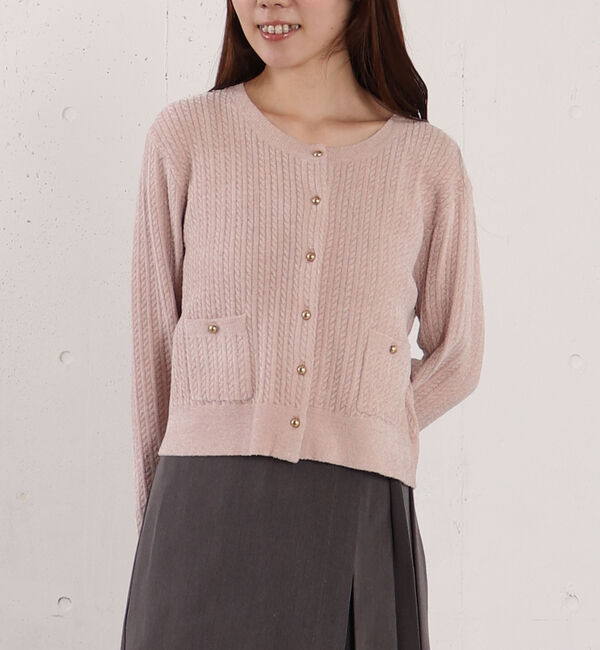 archives「モールケーブル金ボタンニットカーディガン」|カーディガン|