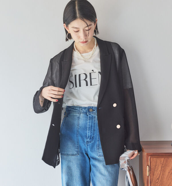 Doux archives「メッシュテーラードダブルジャケット」|テーラードジャケット|