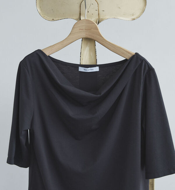 Doux archives「ニュアンスネック５分袖カットソー」|Tシャツ・カットソー|