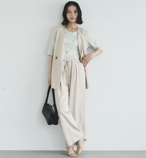 Doux archives「ニュアンスネック５分袖カットソー」|Tシャツ・カットソー|