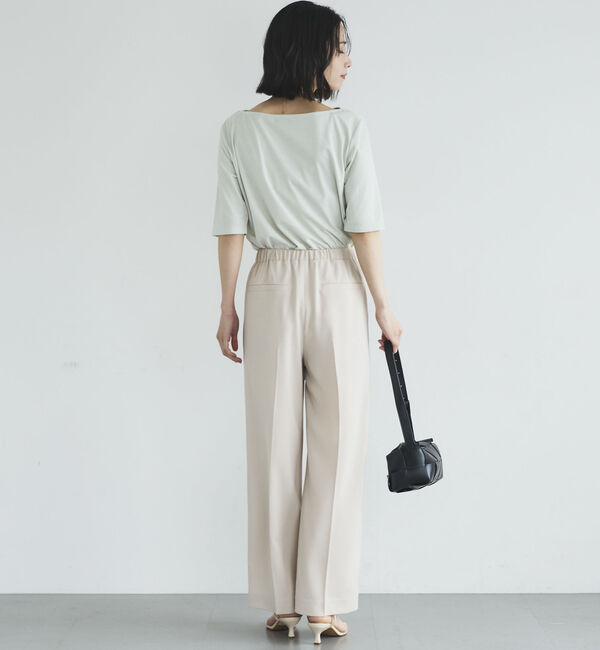 Doux archives「ニュアンスネック５分袖カットソー」|Tシャツ・カットソー|