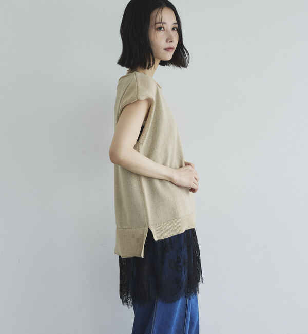 Doux archives「裾レースタンクトップ」|タンクトップ|