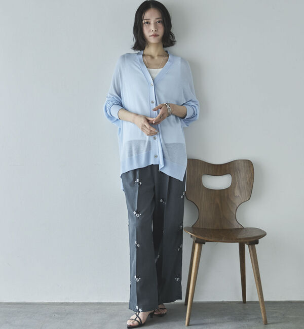 Doux archives「ミドル丈シアーカーディガン／」|カーディガン|