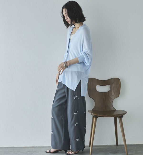 Doux archives「ミドル丈シアーカーディガン／」|カーディガン|