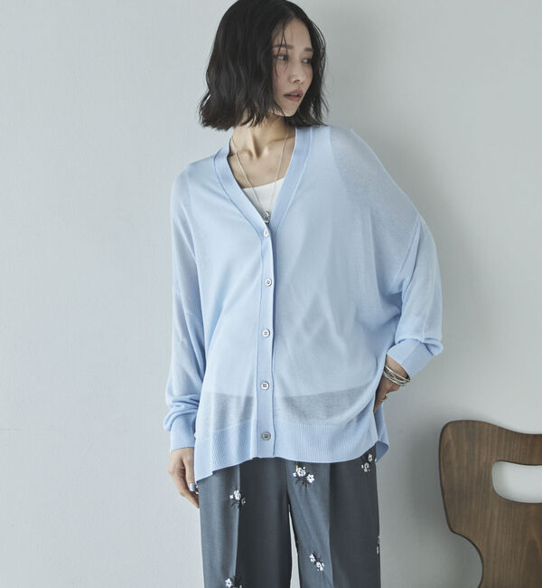 Doux archives「ミドル丈シアーカーディガン／」|カーディガン|
