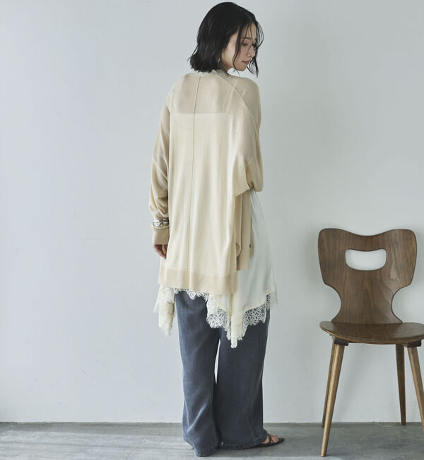 Doux archives「ミドル丈シアーカーディガン／」|カーディガン|