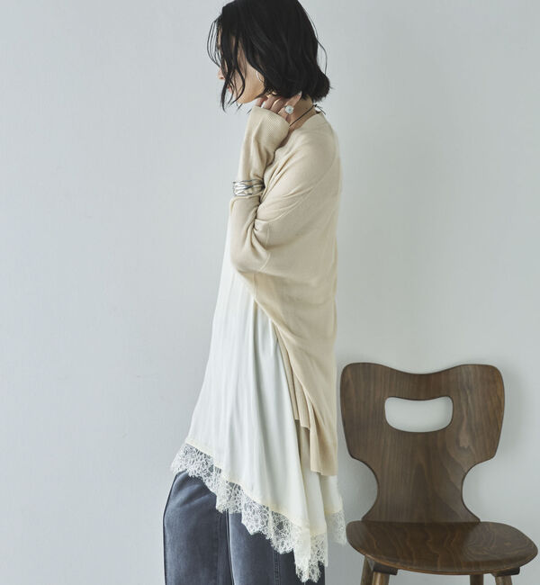 Doux archives「ミドル丈シアーカーディガン／」|カーディガン|