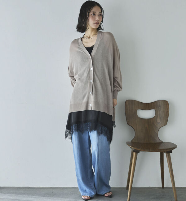 Doux archives「ミドル丈シアーカーディガン／」|カーディガン|