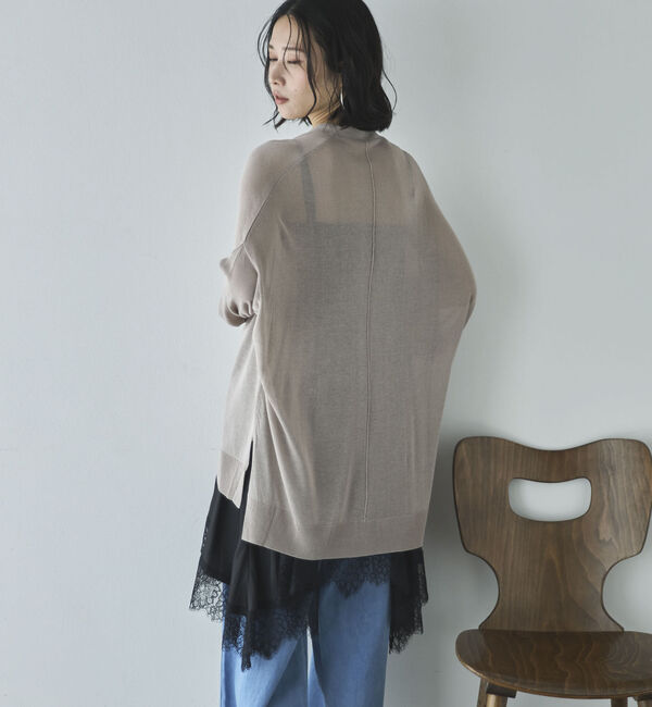 Doux archives「ミドル丈シアーカーディガン／」|カーディガン|