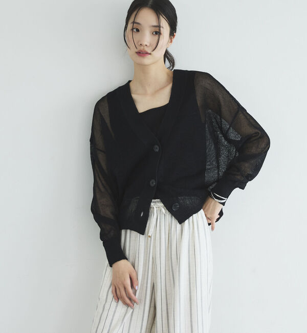 Doux archives「ストローヤーンニットカーディガン」|カーディガン|