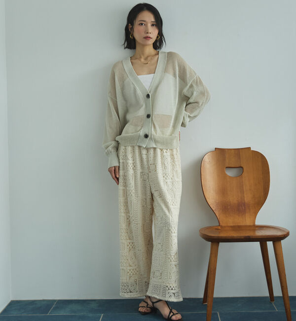 Doux archives「ストローヤーンニットカーディガン」|カーディガン|