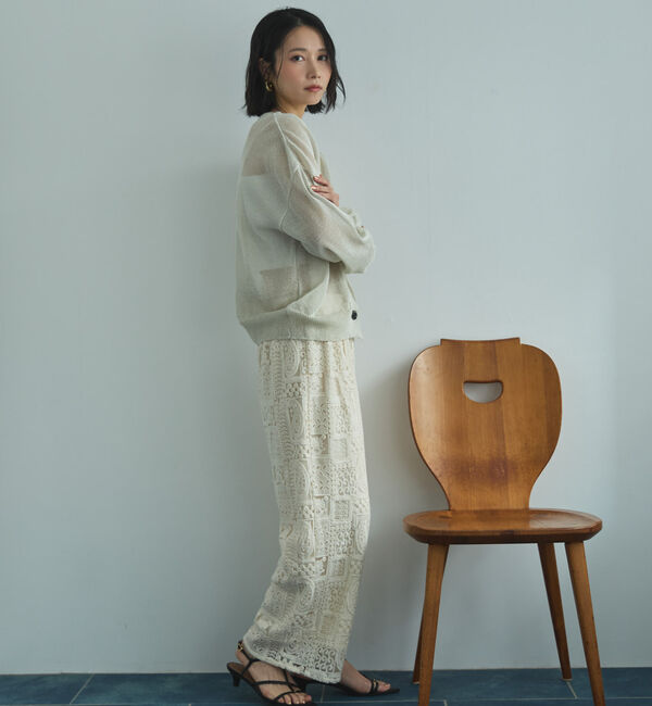 Doux archives「ストローヤーンニットカーディガン」|カーディガン|