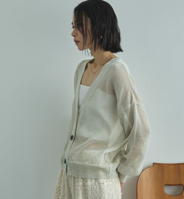 Doux archives「ストローヤーンニットカーディガン」|カーディガン|